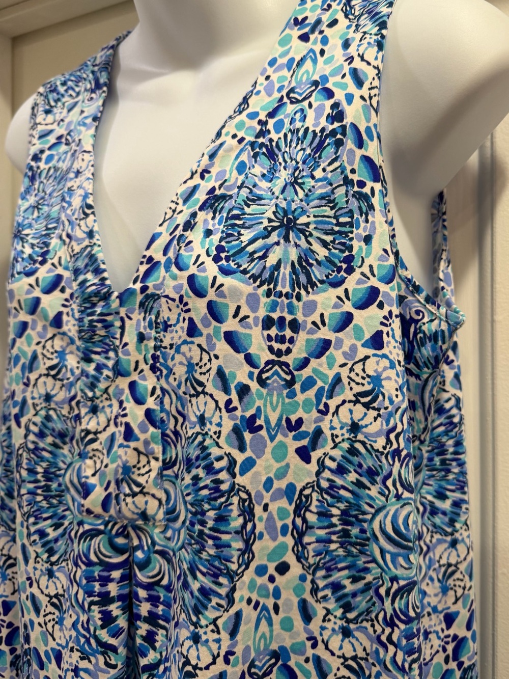 Lilly Pulitzer Amina Cotton  Swing Dress Call My Shell Size Small - Picture 5 of 14